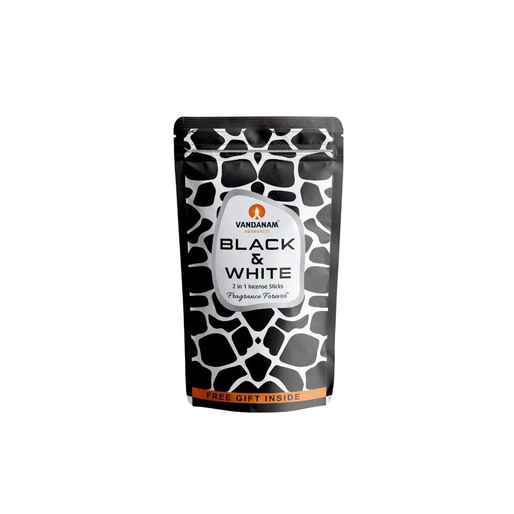 VANDANAM Black & White Incense Zipper